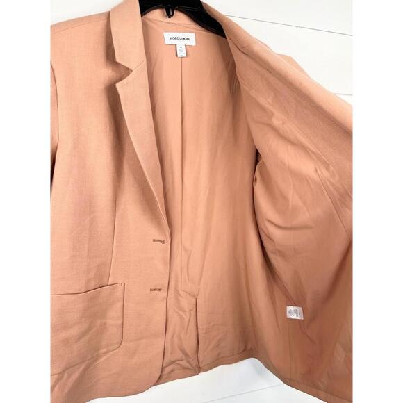 Nordstrom Two Button Notched Lapel Front Pockets Blazer Jacket Sz M Relaxed Fit - Picture 4 of 12